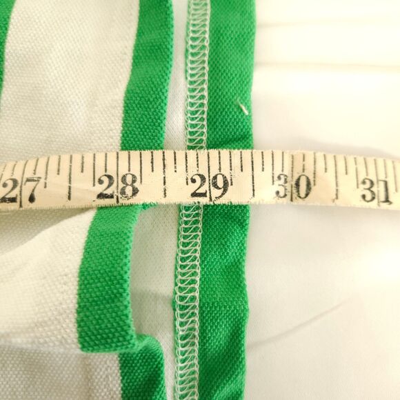 NWOT Five Four Club Mens XL Green White Striped Short Sleeve Polo Shirt - Picture 7 of 7